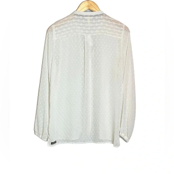 Matilda Jane Renae Victorian Top Swiss Dot Sheer Blouse White - Picture 4 of 7